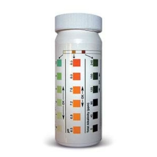 Tesztcsík pH-klór-lúgosság-cianursav 50 csík/doboz